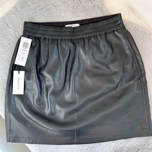 Aritzia | Skirts | Nwt Aritzia Black Leather Flags Skirt Xs | Poshmark